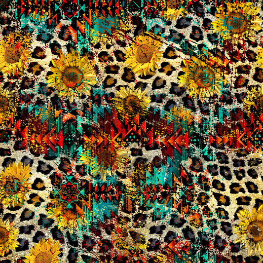 Sunflower Aztec - Adhesive Vinyl Sheets