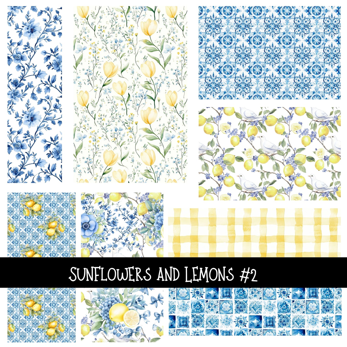 Sunflower and Lemons UV DTF Decal sheets 2 design Options  available
