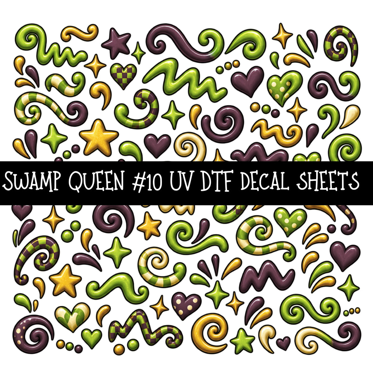 Swamp Queen UV DTF Decal sheets 10 Designs available