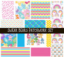 Swear Bears Doodle Patchwork Set