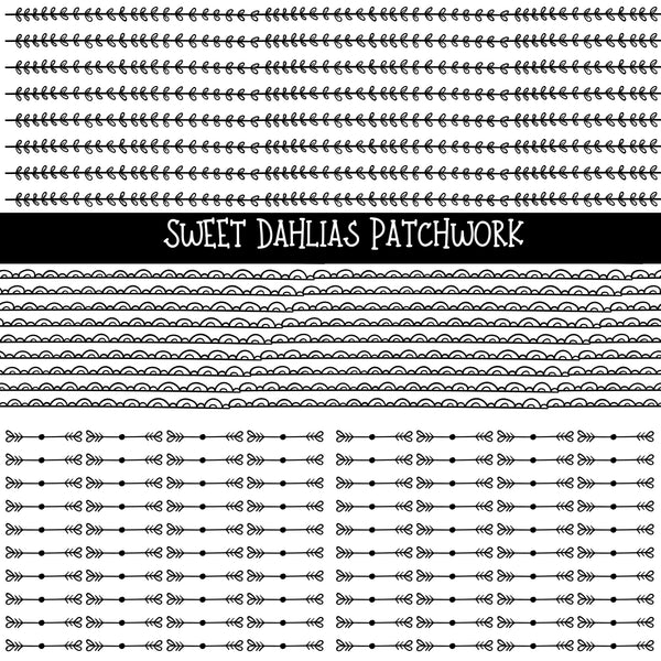 Sweet Dahlias Doodle Patchwork Set
