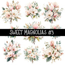 Sweet Magnolias- UV DTF Decal sheet 5 sheet designs to choose from