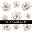 Sweet Magnolias- UV DTF Decal sheet 5 sheet designs to choose from