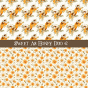 Sweet as Honey Duo precut vinyl sheet- 2 coordinating patterns on one sheet (4 Variants)