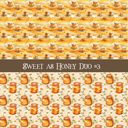 Sweet as Honey Duo precut vinyl sheet- 2 coordinating patterns on one sheet (4 Variants)