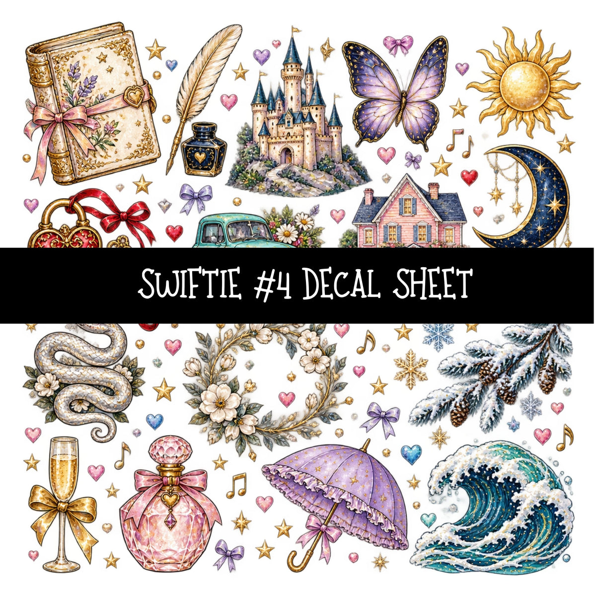 Swiftie UV DTF Decal sheets 13 Designs available