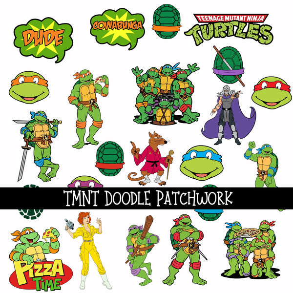 TMNT Doodle Patchwork Set