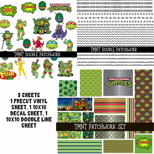 TMNT Doodle Patchwork Set