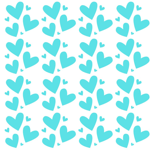 Hearts in multiple sizes UV DTF Decal sheets- multiple color options