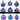 Teal and purple pumpkins - UV DTF Decal sheet 2 varriants