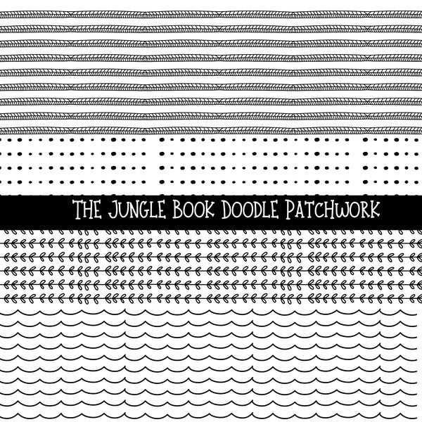 Jungle Book Doodle Patchwork Set