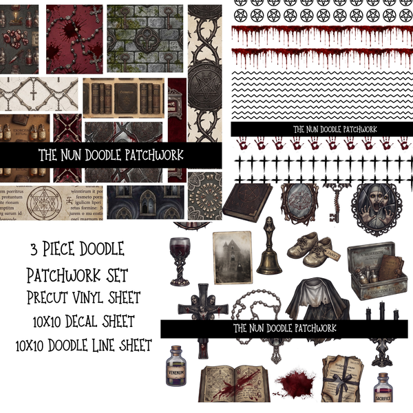 The Nun Doodle Patchwork Set