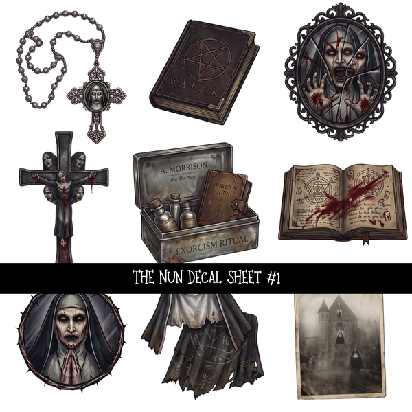 The Nun   - UV DTF Decal sheet 4 variants