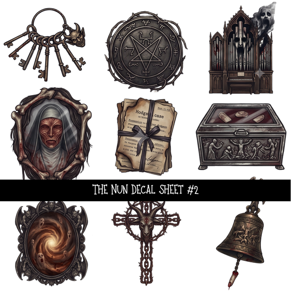The Nun   - UV DTF Decal sheet 4 variants