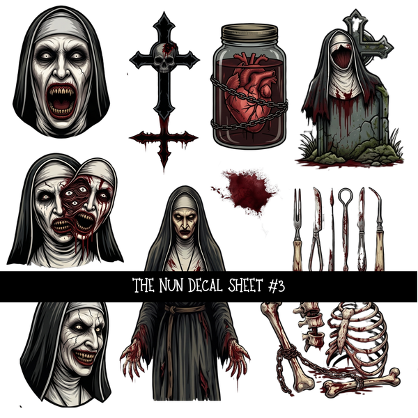 The Nun   - UV DTF Decal sheet 4 variants