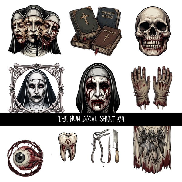 The Nun   - UV DTF Decal sheet 4 variants