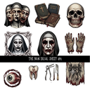 The Nun   - UV DTF Decal sheet 4 variants