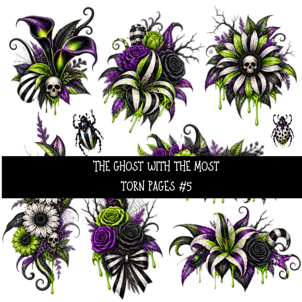The ghost with the Most Torn Pages UV DTF Decal sheets 8 Designs available