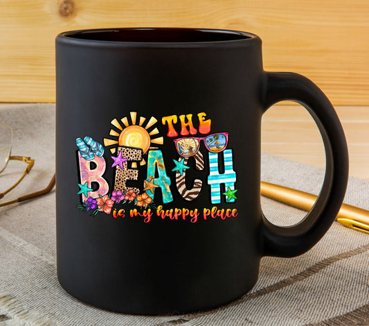 The beach is my happy place - UV DTF Decal