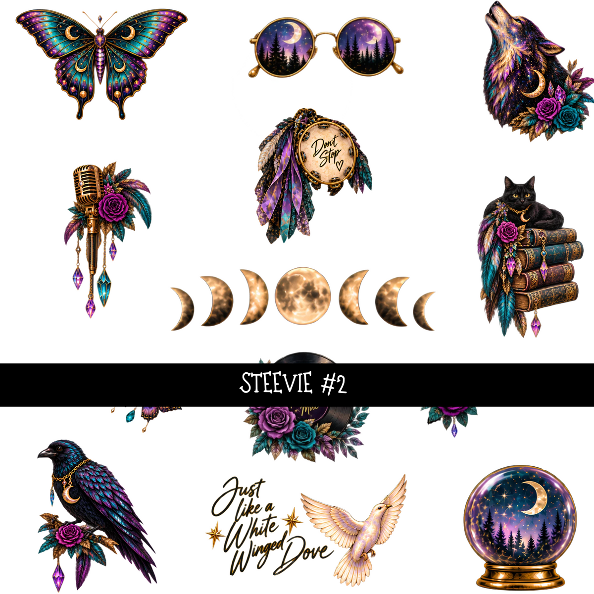Steevie - UV DTF Decal sheets