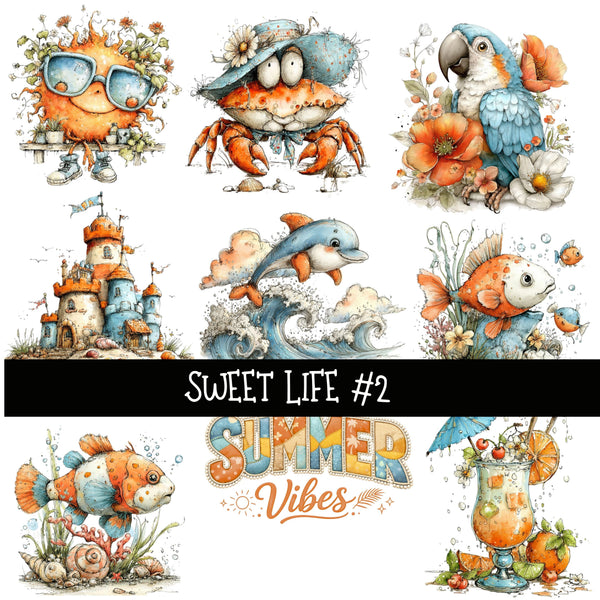 Sweet Life UV DTF Decal sheets 7 Design Options