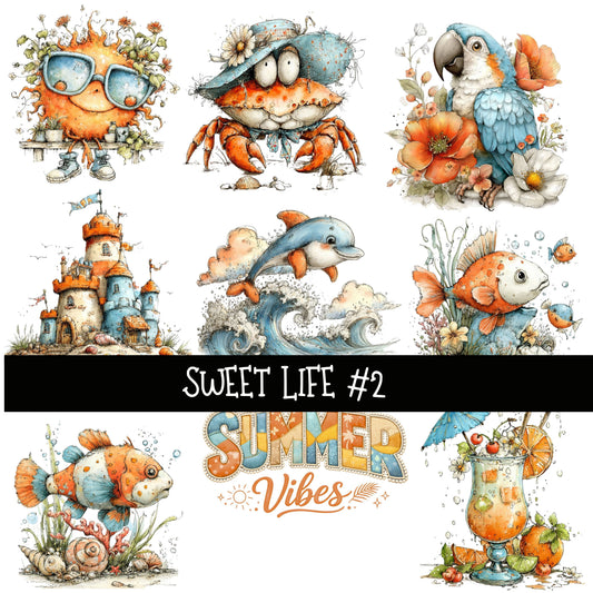 Sweet Life UV DTF Decal sheets 7 Design Options