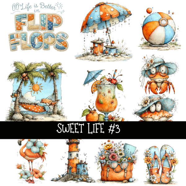 Sweet Life UV DTF Decal sheets 7 Design Options