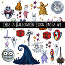 This is Halloween Torn Pages UV DTF Decal sheets 6 Designs available