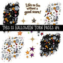 This is Halloween Torn Pages UV DTF Decal sheets 6 Designs available