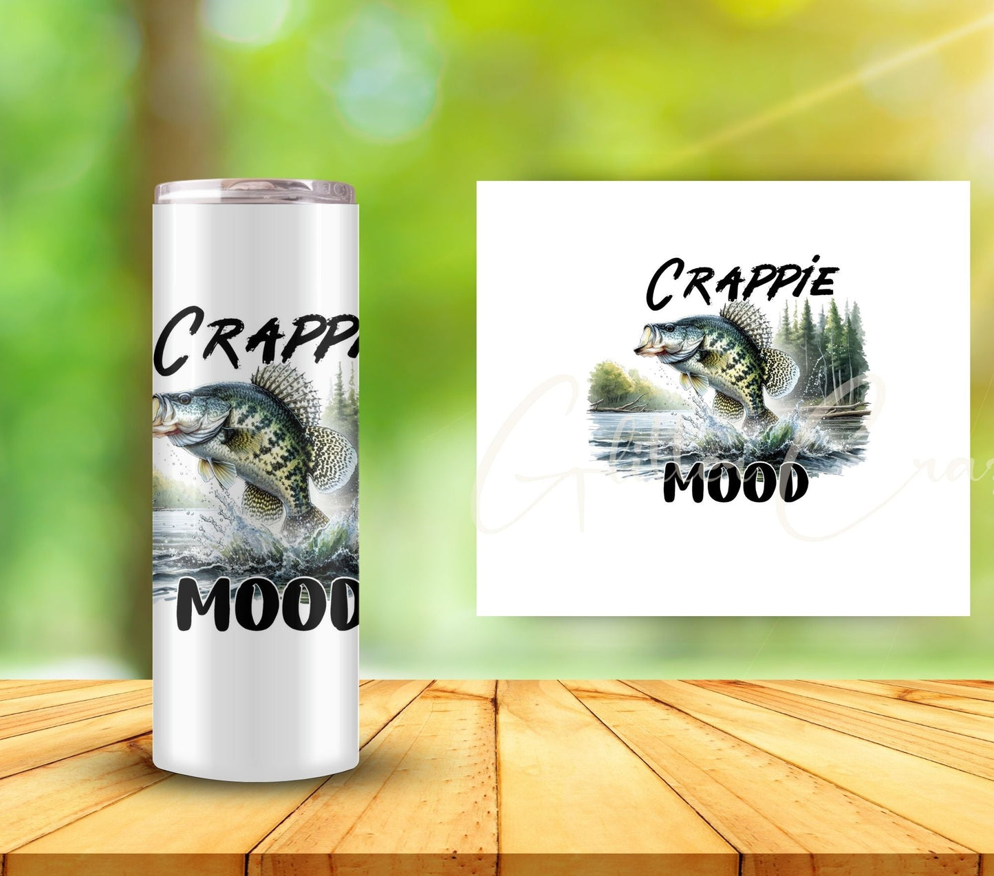 Crappie mood - UV DTF Decal - 3 sizes