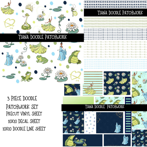 Tiana UV DTF Doodle Patchwork Set