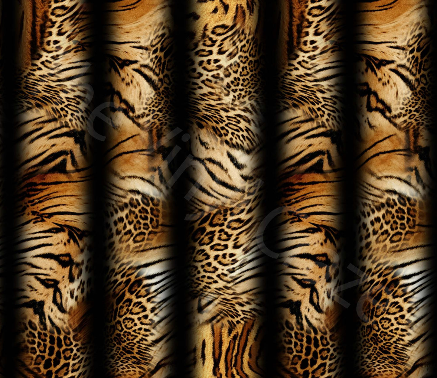 Tiger and Leopard Striped - Adhesive Vinyl Wrap