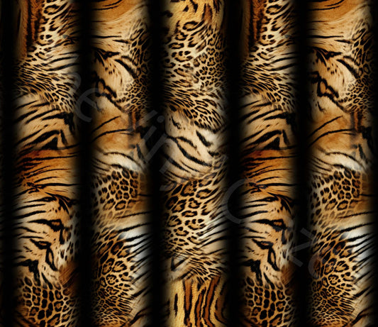 Tiger and Leopard Striped - Adhesive Vinyl Wrap