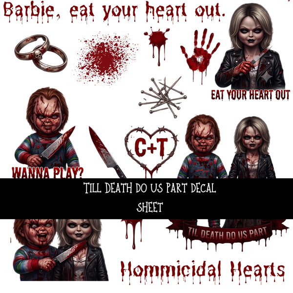 Till Death do us part - UV DTF Decal sheets