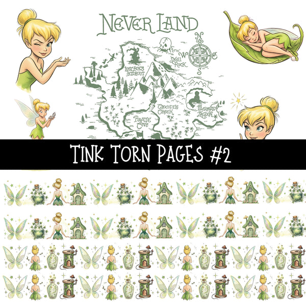 Tink Torn Pages UV DTF Decal sheets 6 Designs available