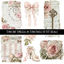 Torn and Timeless Torn Pages UV DTF Decal sheets 5 designs available