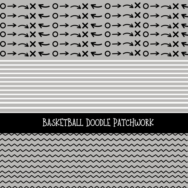 BasketBall Doodle Patchwork Set