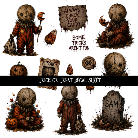 Trick or Treat- Uvdtf Decal Sheet