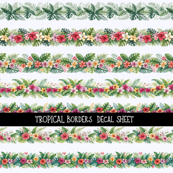 Tropical Border - Uv Dtf Decal Sheet