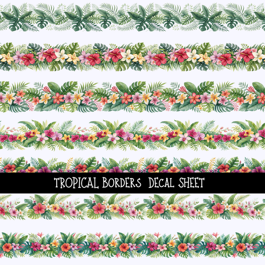 Tropical Border - Uv Dtf Decal Sheet