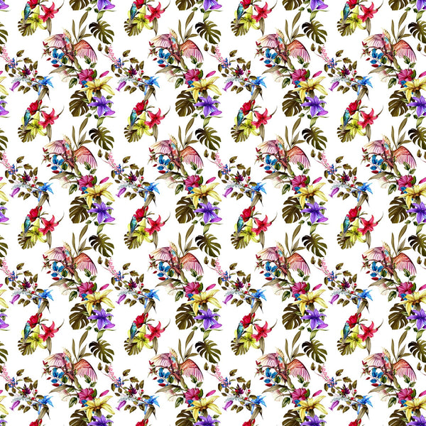 Tropical Birds and Flowers - Adhesive Vinyl Sheets