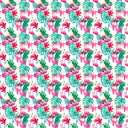 Flamingo And Hibiscus - Adhesive Vinyl Sheets