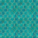 Turquoise and Gold Quatrefoil - Adhesive Vinyl Sheets