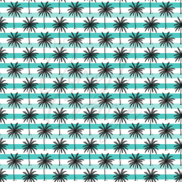 Turquoise and Palm - Adhesive Vinyl Sheets