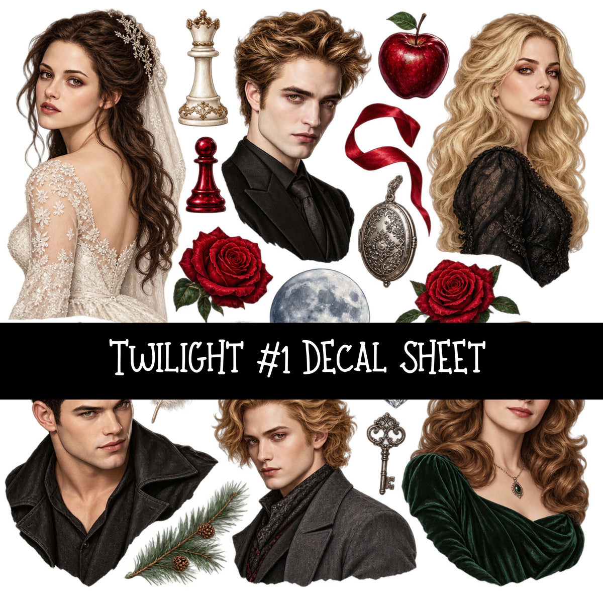 Twilight UV DTF Decal sheets 6 Designs available