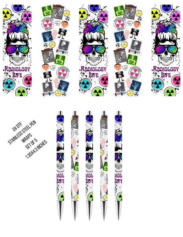 Radiology Life - UV DTF Stainless Pen wraps