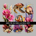 Under the Sea panels UV DTF Decal sheets 8 Designs to choose from