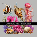 Under the Sea panels UV DTF Decal sheets 8 Designs to choose from