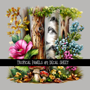 Tropical panels UV DTF Decal sheets 9 Designs to choose from