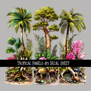 Tropical panels UV DTF Decal sheets 9 Designs to choose from